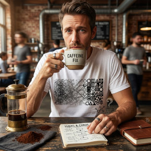 T-shirt Abstrait Géométrique du Chaos à l'Ordre 