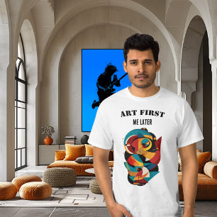 T-shirt Abstrait Géométrique Moderne pour Créatifs Passion