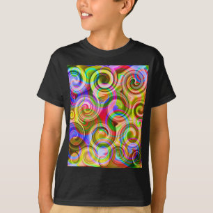 T-shirt abstrait géométrique Scroll Pastel
