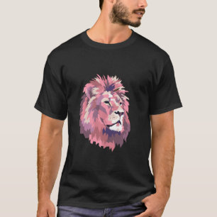 T-shirt Abstrait Lion Visage T Chemise Zoo Animal Zoo Keep
