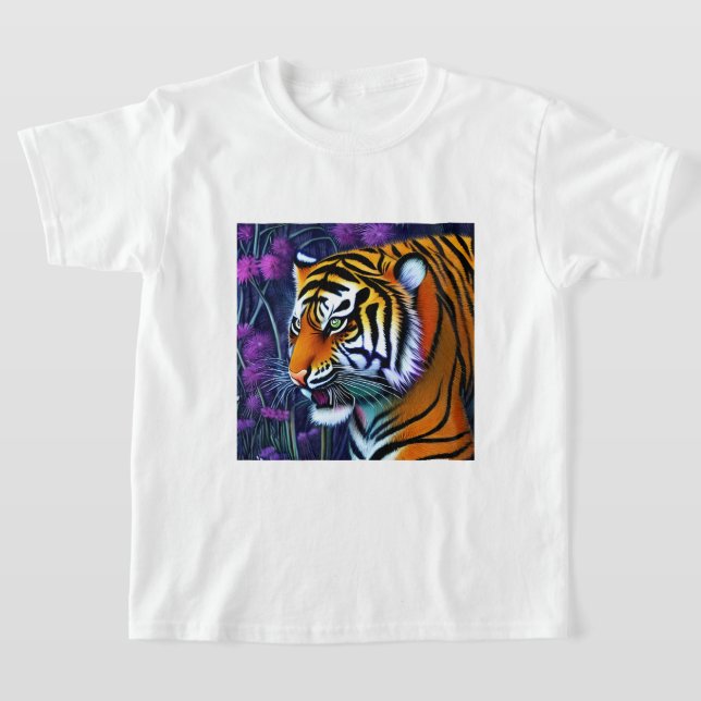 T-shirt Abstrait Majestic Predator Tiger (Poser)