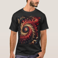 Abstrait Moderne Tourbillonnant Rouge, Noir et Or