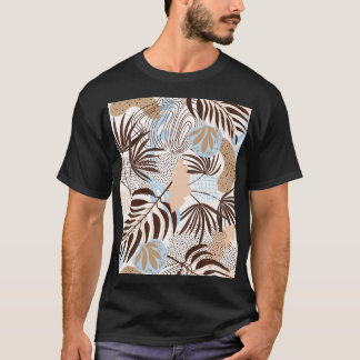 T-shirt Abstrait Nature Exotic Plante Motif