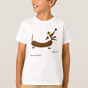 T-shirt Abstrait Wiener Chien Enfants American Apparel T-S