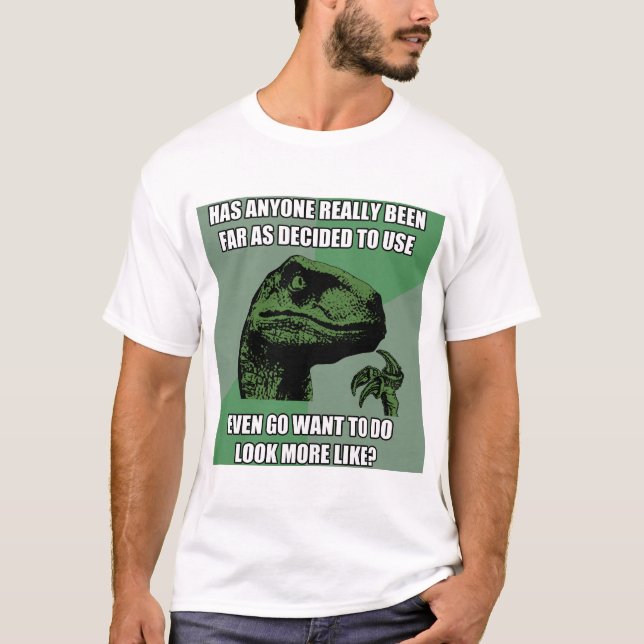 T-shirt Absurdité de Philosoraptor (Devant)