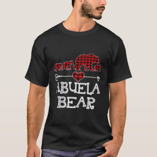 T-shirt Abuela Bear Pyjama de Noël Rouge Plaid Buffalo Fam