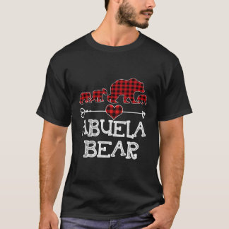 T-shirt Abuela Bear Pyjama de Noël Rouge Plaid Buffalo Fam