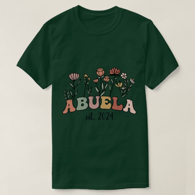 T-shirt Abuela Grandma Est 2024 Nouvelle grand-mère Femmes (Design devant)