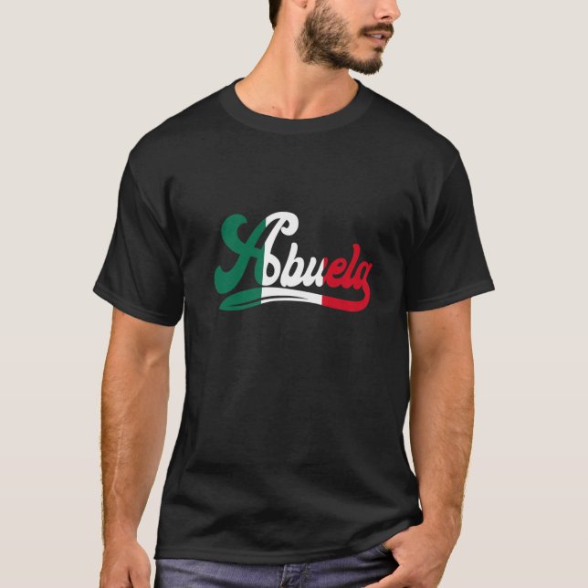T-shirt Abuela Mexico Drapeau Bandera Mexicaine Art Femme  (Devant)
