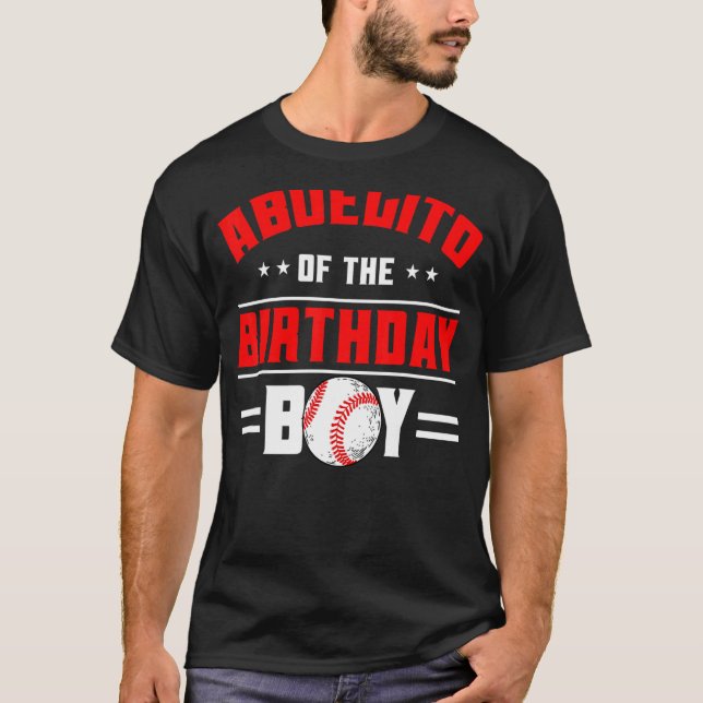 T-shirt Abuelito De L'Anniversaire Boy Baseball Thème Fami (Devant)