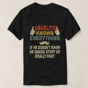 T-shirt Abuelito Sait Tout Drôle Grand-Père Cadeau