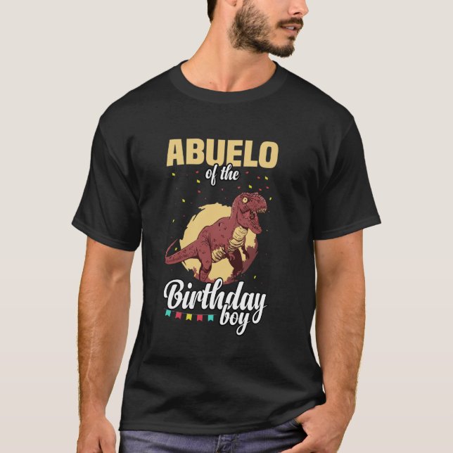 T-shirt Abuelo du garçon d'anniversaire Dinosaur (Devant)