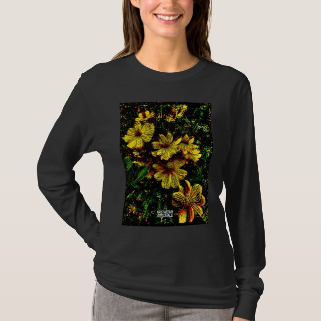 T-shirt Abundant Permaculture Kitchen Garden Plants Nastur (Devant)