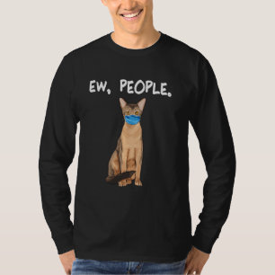 T-shirt Abyssinian Ew Personnes Chat Portant Un Masque Vis