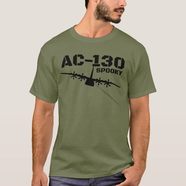 T-shirt AC-130 Éffrayant Gunship Avion militaire Éffrayant (Devant)
