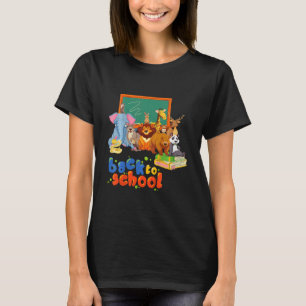 T-shirt Académie Enfants Animaux Retour à l'école pour enf