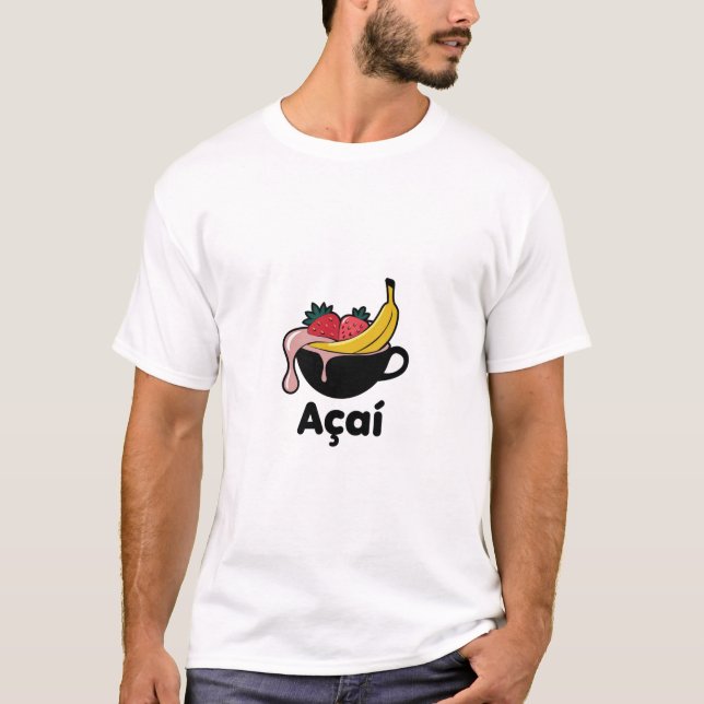 T-shirt "Açaí Smoothie Bowl with Fruit Toppings" (Devant)