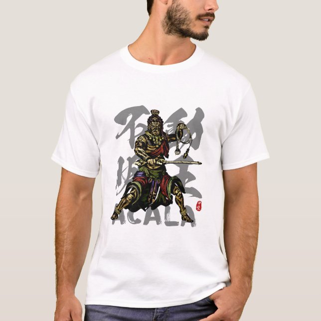T-shirt Acala "Fudo Myo-o" Calligraphie Art (Devant)