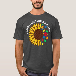 T-shirt Accept Understand Love Inspirational Autism Awaren
