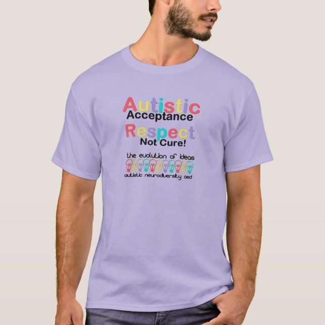 T-shirt Acceptation autistique Respect non guéri (Devant)