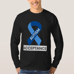 T-shirt Acceptation de l'autisme Ruban bleu