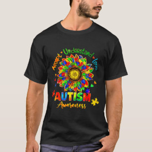 T-shirt Accepter comprendre aimer la sensibilisation à l'a
