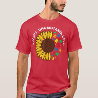 T-shirt Accepter Comprendre L'Amour Inspirationnel Autisme