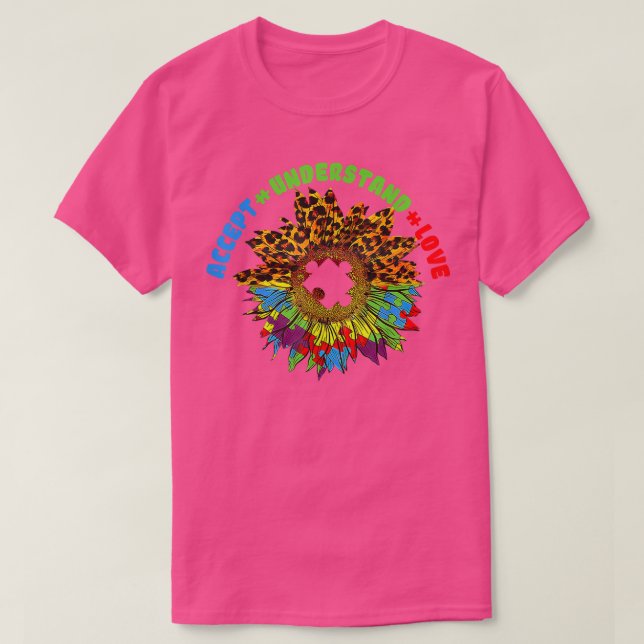 T-shirt Accepter Comprendre l'amour Sensibilisation sur l' (Design devant)