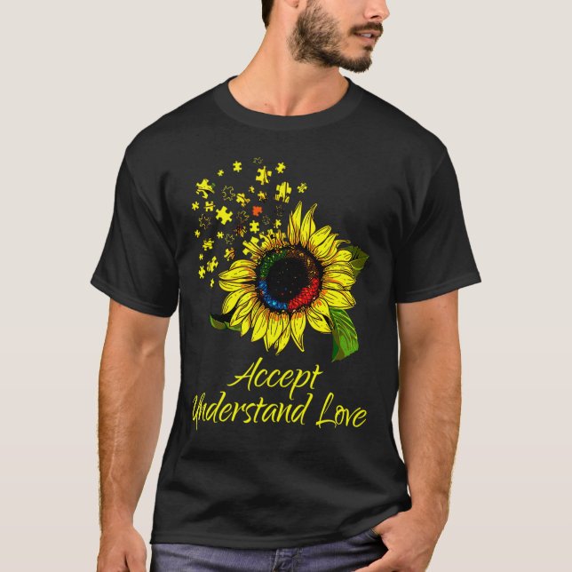 T-shirt Accepter Comprendre l'amour Sensibilisation sur l' (Devant)