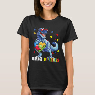 T-shirt Accepter les différences Asd Spectrum Dinosaure Au