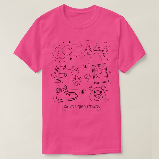 T-shirt Accessoires de camping (Design devant)