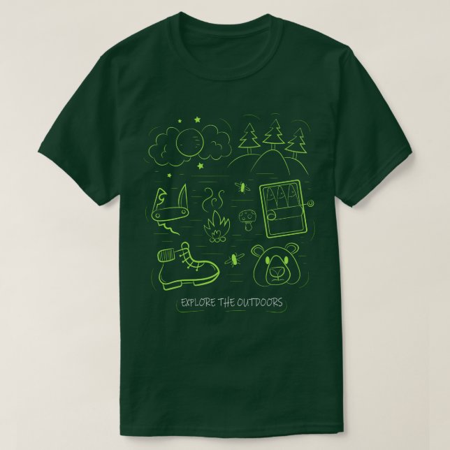T-shirt Accessoires de camping 1 (Design devant)