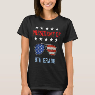 T-shirt Accessoires d'enseignant de 8e année Drapeau améri