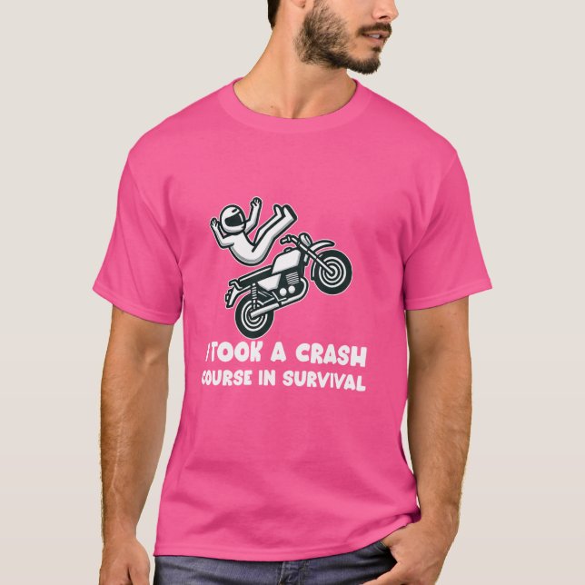 T-shirt Accident de motocyclette Survivant Vélo Crash Bles (Devant)