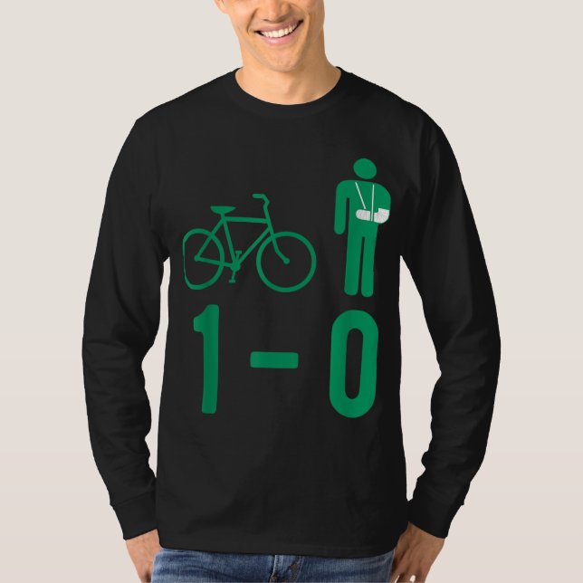 T-shirt Accident De Vélo Os Cassés 1-0 Fracture De Plâtre  (Devant)