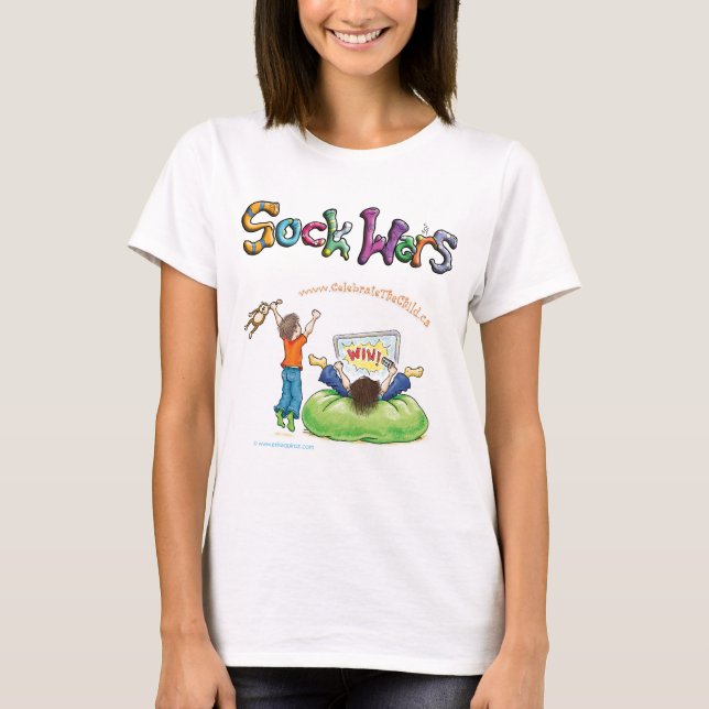 T-shirt Acclamation de guerres de chaussette (Devant)
