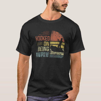 T-shirt Accompagné D'Être Pawpaw Pêche Cadeaux Pawpaw Père