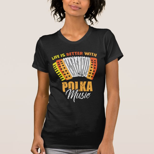 T-shirt Accordéon musical Polka Dancing polonais (Devant)
