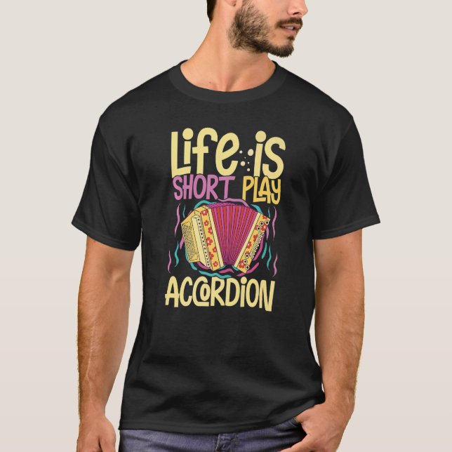 T-shirt Accordion Music Instrument Player Beginner Lesson  (Devant)
