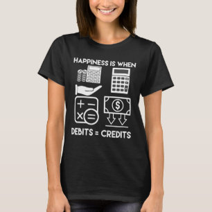 T-shirt accountant, Debits Credit Bookkeeper
