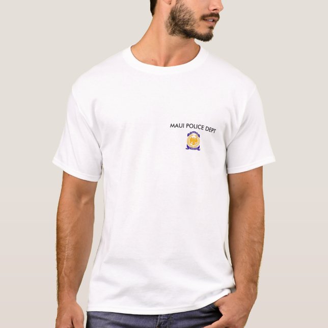 T-shirt accredtb, département de POLICE de MAUI (Devant)