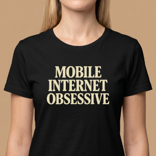 T-shirt Accro à l'Internet mobile