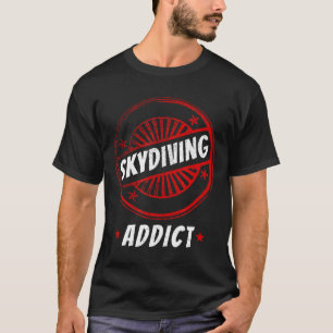 T-shirt Accro au parachutisme en détresse Rétro