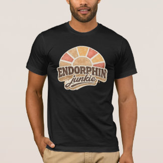 T-shirt Accro aux Endorphines - Dégradé Rétro 70 Boho Fitn