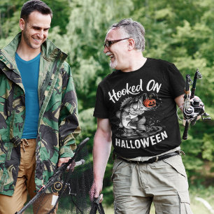 T-shirt Accroché à la pêche à l'halloween