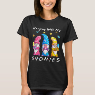 T-shirt Accroché à mes gnomes Lapin Oeuf Chasse Gnome Ha