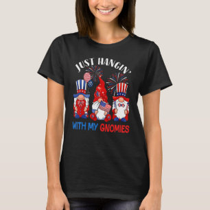 T-shirt Accrocher avec mes nanas 4 juillet drapeau de crèm