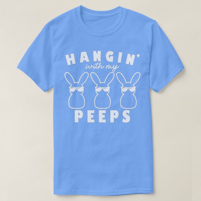 T-shirt Accrocher avec mes Peeps Costume Oeufs de lapin Pâ (Design devant)
