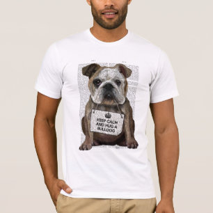 T-shirt Accrocher un Bulldog