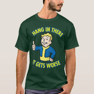 T-shirt Accrochez-vous ici, ça empire. Humour rétro de sur
